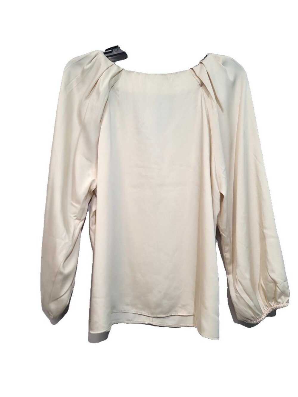 LOFT Satin V-Neck Blouse Size L cream NWT Relaxed - Picture 3 of 5